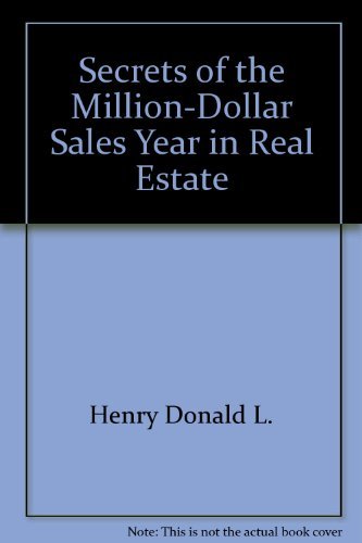 Book Secrets Of The Million-dollar Sales Year In Real Estate free