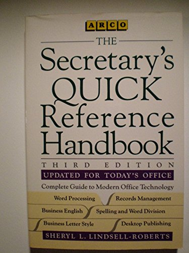 Book The Secretary's Quick Reference Handbook free
