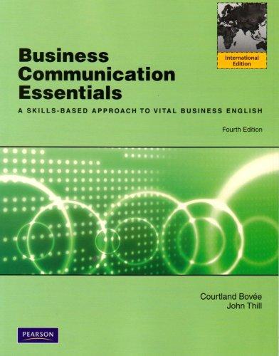Book Business Communication Essentials: International Version free