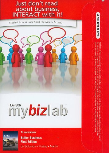 Book MyBizLab with Pearson eText -- Access Card -- for Better Business free
