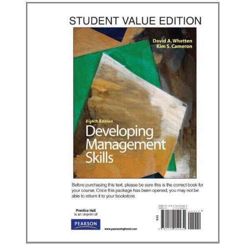 Book Developing Management Skills + Mymanagementlab and Pearson Etext Access Card: Student Value Edition free