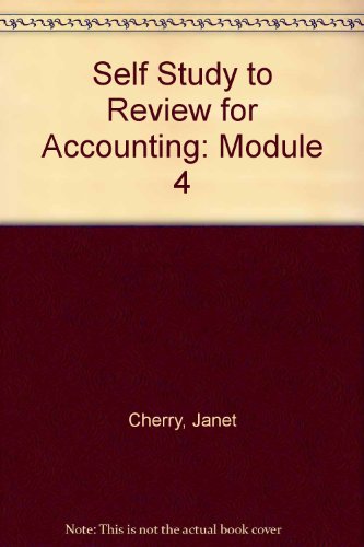Book Self Study To Review For Accounting: Module 4 (regents Illustrated Classics) free
