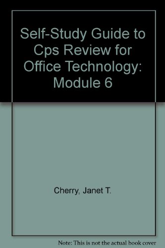 Book Self-study Guide To Cps Review For Office Technology free