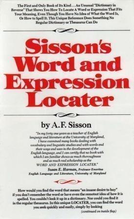 Book Sisson's Word and Expression Locater free