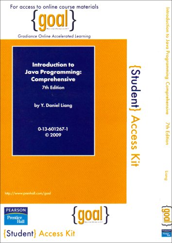 Book Goal Student Access Code Card For Introduction To Java Programming, Comprehensive free