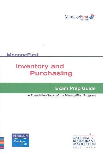Book Test Prep Managefirst Inventory and Purchasing free