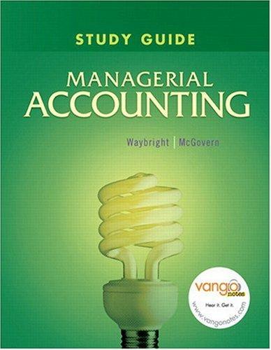 Book Managerial Accounting: Study Guide free
