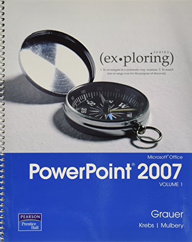 Book Exploring Microsoft Office Powerpoint 2007, Vol. 1 With Cd free