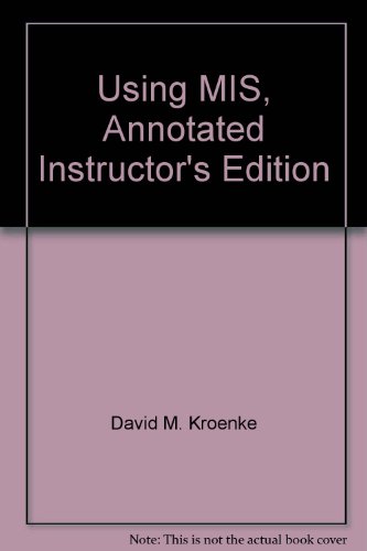 Book Annotated Instructor's Edition for Using MIS free