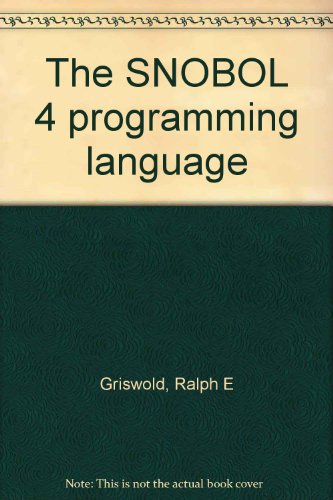 Book The Snobol 4 Programming Language free