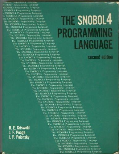 Book The SNOBOL 4 programming language (Automatic Computation) free