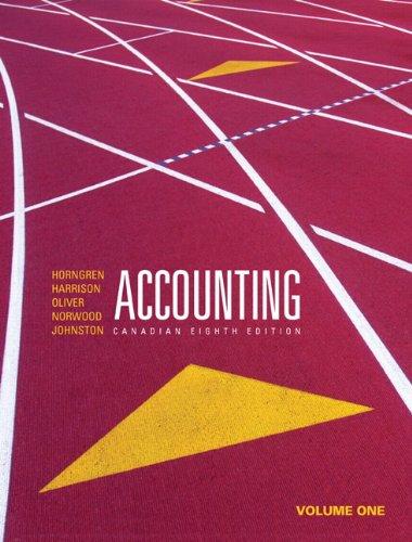 Book Accounting, Volume 1, Canadian Eighth Edition (8th Edition) free