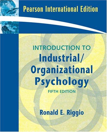 Book Introduction To Industrial/organizational Psychology free