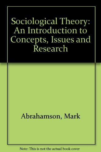 Book Sociological theory: An introduction to concepts, issues, and research free