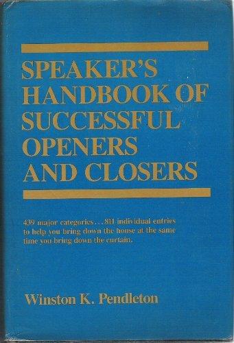Book Speaker's Handbook of Successful Openers and Closers free