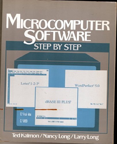 Book Microcomputer Software: Step By Step free