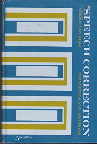 Book Speech correction;: Principles and methods free