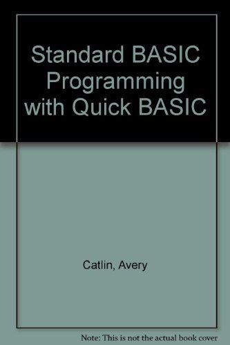 Book Standard Basic Programming With Quickbasic free