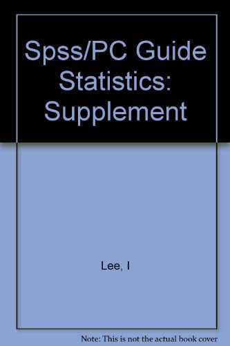 Book Spss/pc Guide Statistics: Supplement free