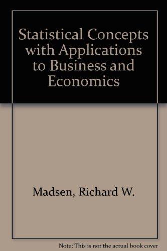 Book Statistical concepts with applications to business and economics free