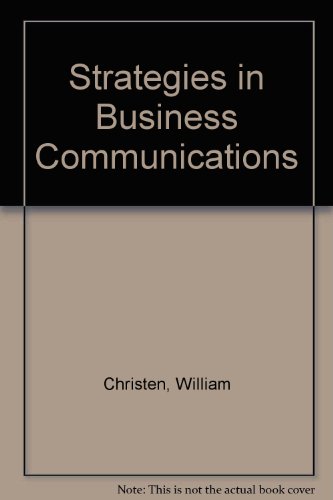 Book Strategies In Business Communications free