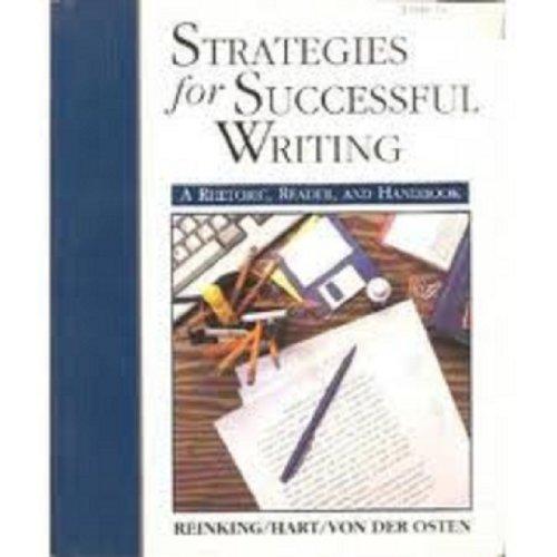 Book Strategies for Successful Writing: A Rhetoric, Reader, and Handbook free