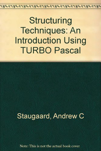 Book Structuring Techniques: An Introduction Using Turbo Pascal free