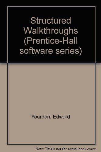 Book Structured Walkthroughs (prentice-hall Software Series) free