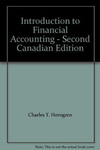 Book Introduction to Financial Accounting - Second Canadian Edition free