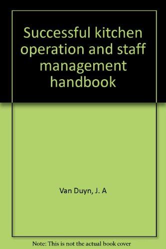 Book Successful kitchen operation and staff management handbook free
