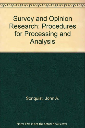 Book Survey and Opinion Research: Procedures for Processing and Analysis free