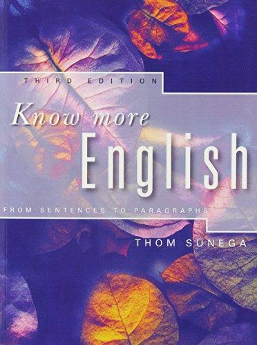 Book Know More English: From Sentences To Paragraphs (3rd Edition) free