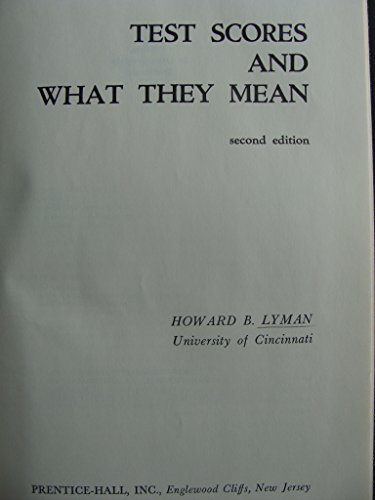 Book Test scores and what they mean free