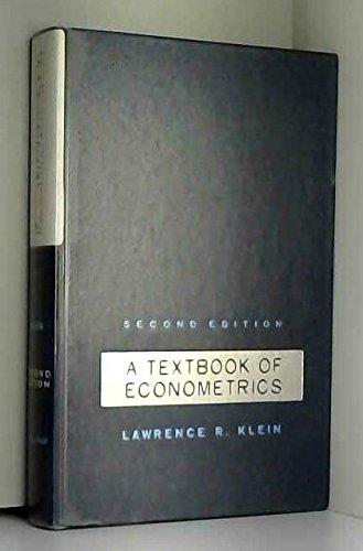 Book A textbook of econometrics free
