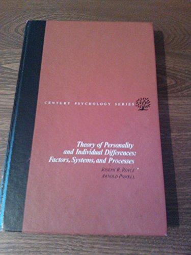 Book Theory Of Personality And Individual Differences: Factors, Systems, And Processes (the Century Psychology Series) free