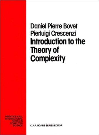 Book Introduction to the Theory of Complexity (Prentice Hall International Series in Computer Science) free