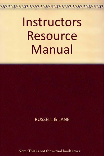Book Instructor's Resource Manual To Accompany Kleppner's Advertising Procedure 14e free