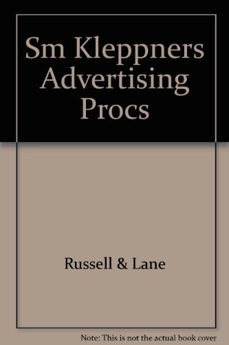 Book Kleppner's Advertising Procedure By Russel & Lane (test Item File) free