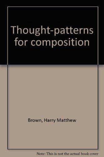 Book Thought-patterns For Composition free
