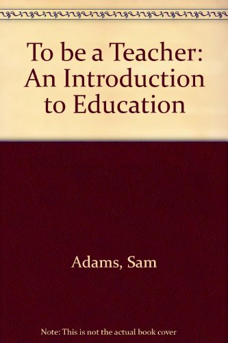 Book To be a teacher free
