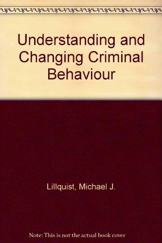 Book Understanding and changing criminal behavior free