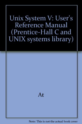 Book Unix System V User's Reference Manual free