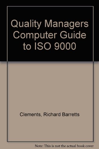 Book Quality Manager's Complete Guide To Iso 9000 : 1997 Cumulative Supplement free
