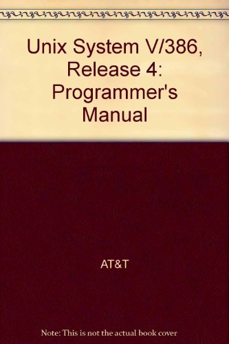 Book Unix System V/386 Release 4: Programmer's Reference Manual free