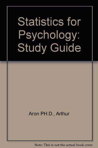 Book Statistics for Psychology: Study Guide and Computer Workbook, 2nd Edition free