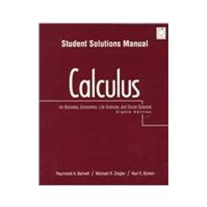 Book Calculus for Business, Economics, Life Sciences, and Social Sciences: Student Solutions Manual free