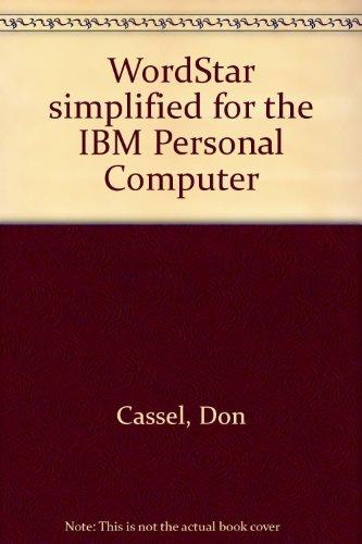 Book WordStar Simplified for the IBM Personal Computer free
