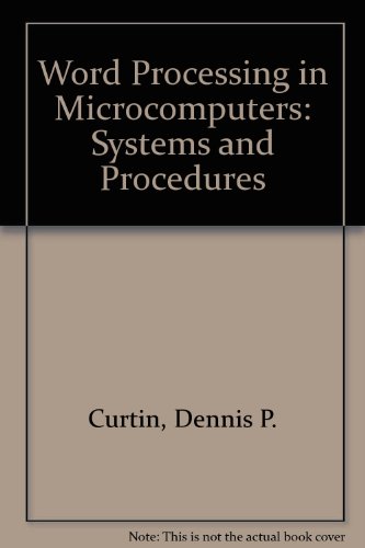Book Word Processing On Microcomputers: Systems And Procedures free