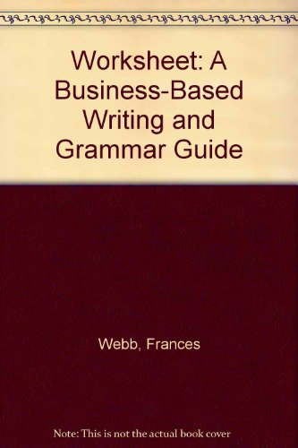 Book Worksheet: A Business-based Writing And Grammar Guide free