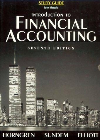 Book Introduction to Financial Accounting (Study Guide) free